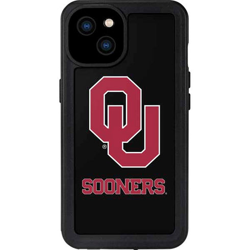 University of Oklahoma Sooners Black iPhone 15 Plus Waterproof Case